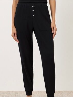 Pact Organic Dream Rib Jogger Black